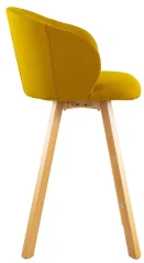 Barová židle Alata Wood SG - dřevěné nohy, elegantní bytelná konstrukce. Boční pohled
