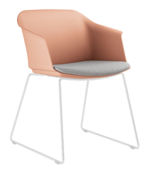 Konferenční křeslo Wave 030-Q-N0 (drátěná kostra v bílém nástřiku, plastový korpus)