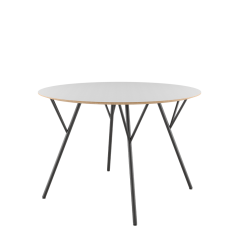 Jídelní stůl Trivi TR-T730/1100-N1  (nohy černý nástřik, deska březová překližka ?110 cm)