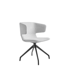 Otočné křeslo FLEXI P FP,F90-BL, designový černý nylonový kříž