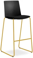 Barová židle SKY FRESH 062-Q-N16 (4-nohá kostra odstín medově žlutá RAL 1005, čalouněný sedák)