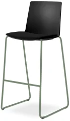 Barová židle SKY FRESH 062-Q-N12 (4-nohá kostra šalvějově zelená PANTONE 17-6212 TCX, čalouněný sedá