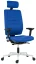 Ergonomická kancelářská židle 1930 SYN SL Eclipse MAXI s podhlavníkem a hliníkovým křížem – předoboční pohled