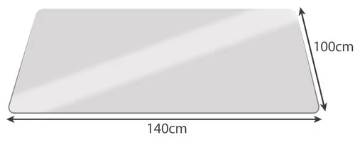 Technický nákres ochranné podložky pod židli XL 140x100 cm s kótami