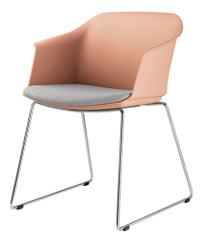 Konferenční křeslo Wave 030-Q-N4 (drátěná kostra chromovaná, plastový korpus)