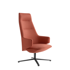 Luxusní křeslo Melody Lounge ML-XL-N1 (4-ramenný ALU černě lakovaný kříž)