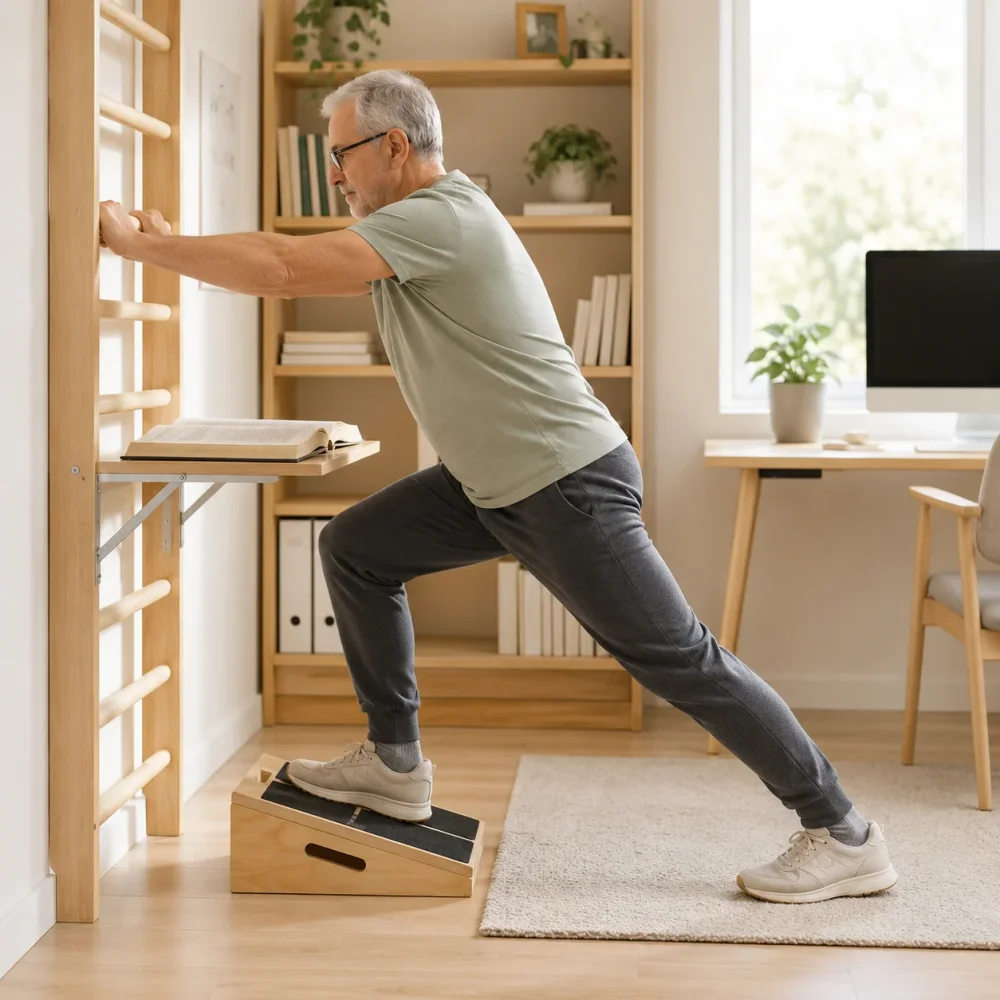 Ergonomická podnožka pod nohy 2v1 pro aktivní sezení a protažení lýtek