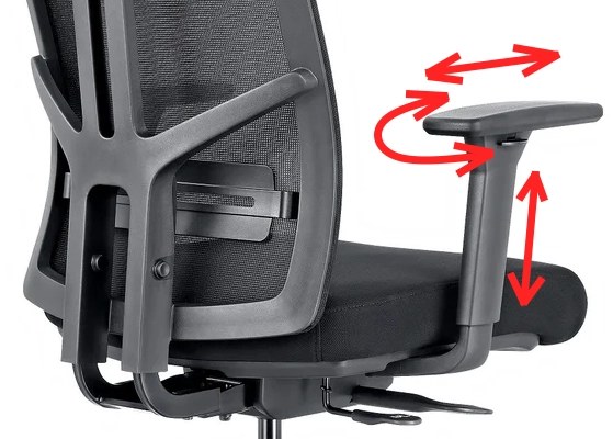 nastavitelné 3D područky židle Liftor New