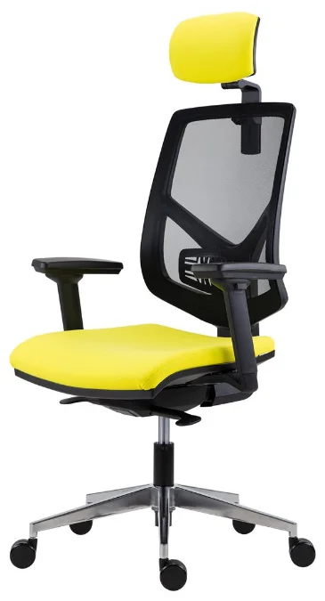Ergonomická kancelářská židle 1750 SYN SL Skill ALU PDH – předoboční pohled