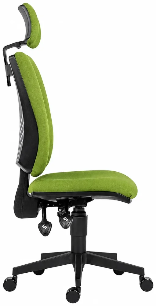 Ergonomická židle 1380 ASYN FLUTE s podhlavníkem - boční pohled